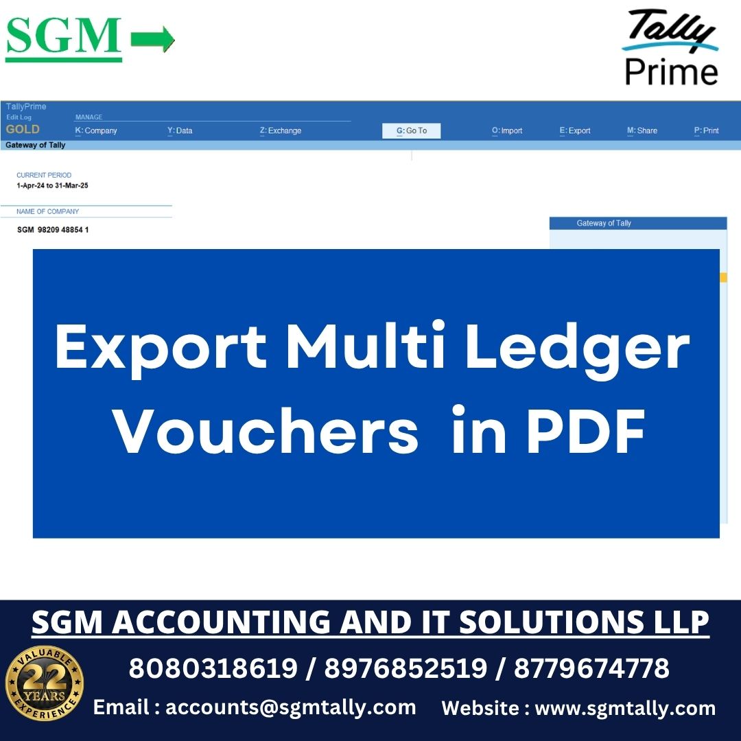Multi Ledger Outstanding reports from Tally in PDF & HTML